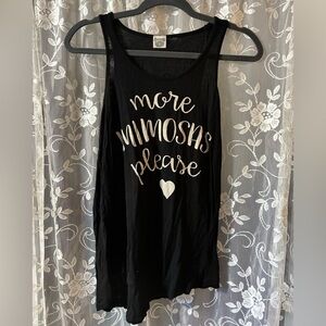 Color bear more mimosas please Black Graphic Tank Top size medium